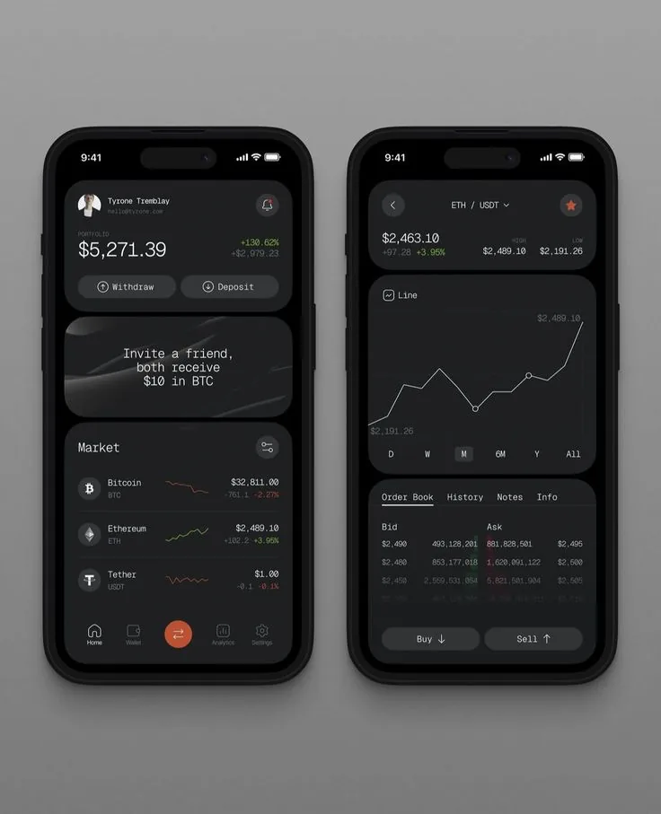 Trading Terminal — Android app concept